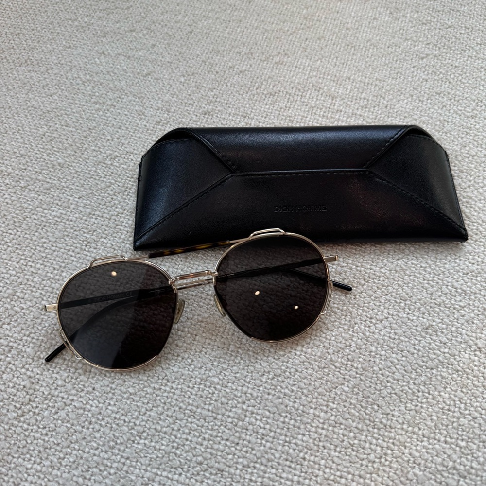 Men’s Dior Homme Gold Havana Sunglasses